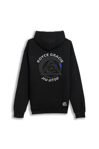 Royce Gracie Signature black hoodie back view